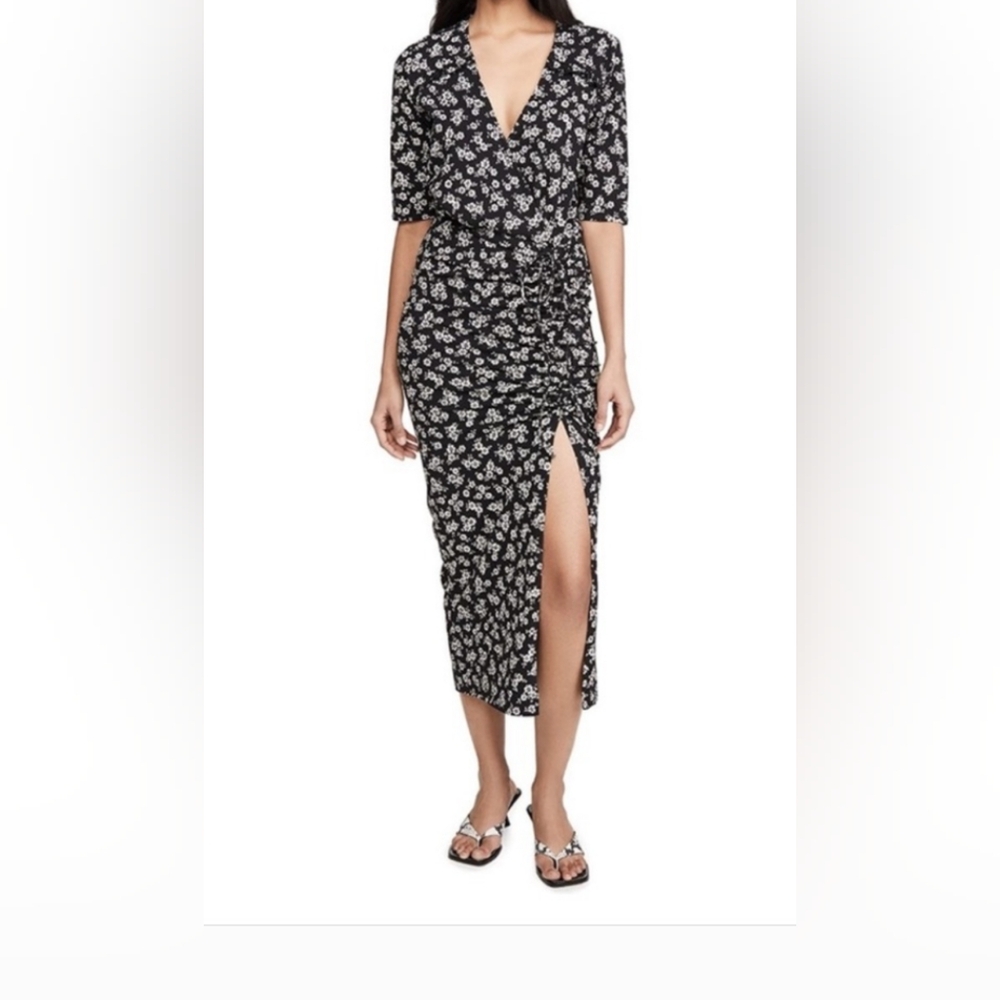 Veronica Beard Black and White Floral Maxi Dress